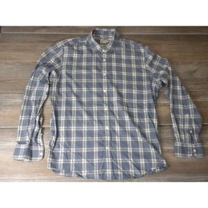 Faherty Movement Shirt Mens XL Blue Plaid Button Up Refined Coastal Casual Surf